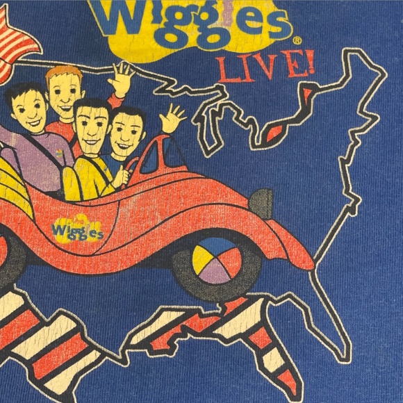 Vintage The Wiggles United States Tour 2004 Shirt Youth Medium ? Y2K Blue 17x20 - Picture 9 of 12